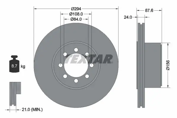 Disc frana TEXTAR 92171700