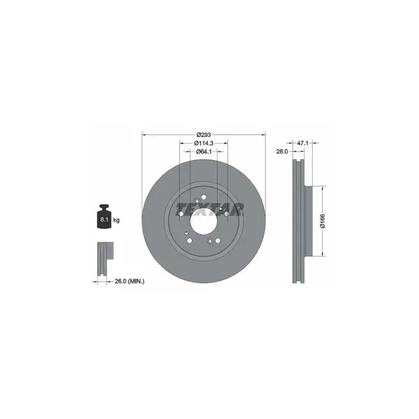 Disc frana TEXTAR 92184803