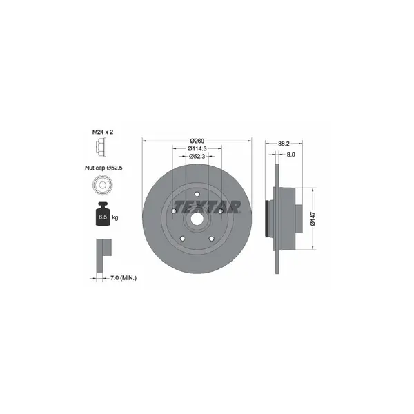 Disc frana TEXTAR 92195903