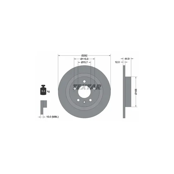 Disc frana TEXTAR 92205703