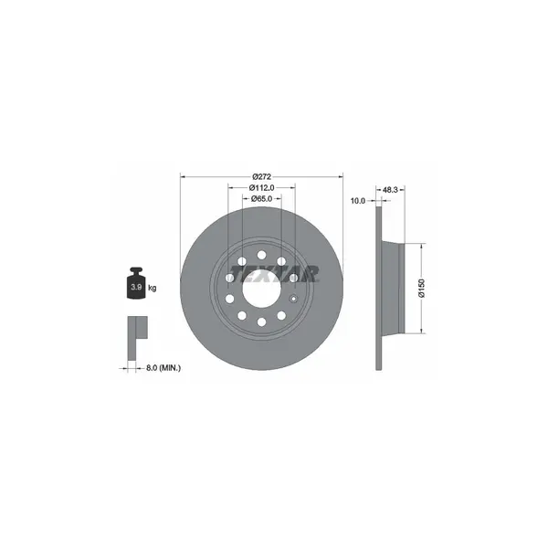 Disc frana TEXTAR 92224903