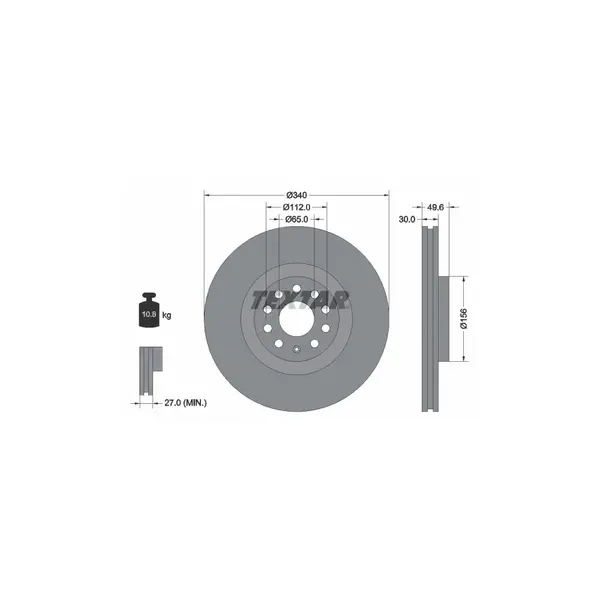 Disc frana TEXTAR 92229805