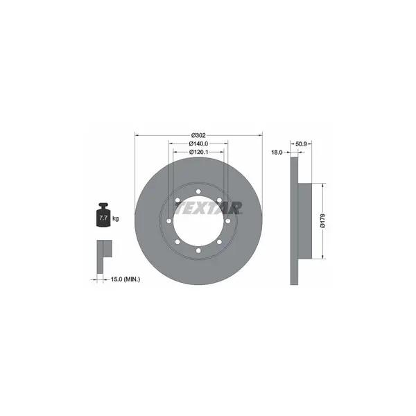 Disc frana TEXTAR 92230803