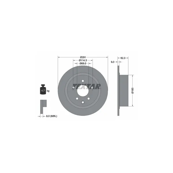 Disc frana TEXTAR 92237103