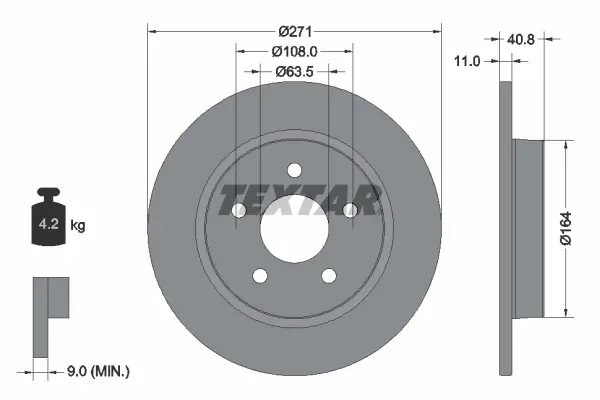 Disc frana TEXTAR 92239003