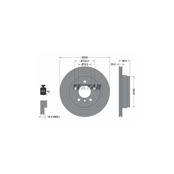 Disc frana TEXTAR 92239703