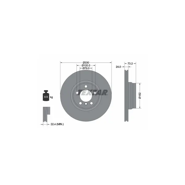Disc frana TEXTAR 92242005