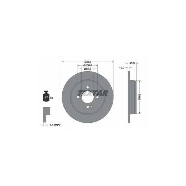 Disc frana TEXTAR 92242203