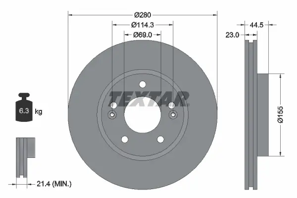 Disc frana TEXTAR 92243103