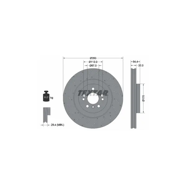 Disc frana TEXTAR 92254405