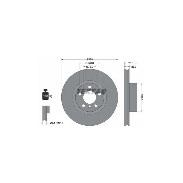 Disc frana TEXTAR 92257105
