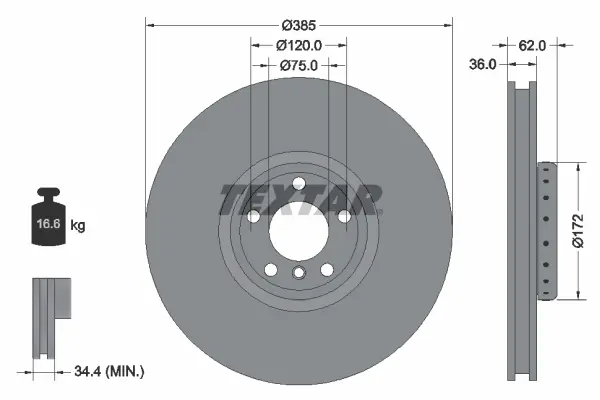 Disc frana TEXTAR 92266525