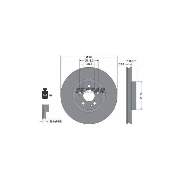Disc frana TEXTAR 92279405