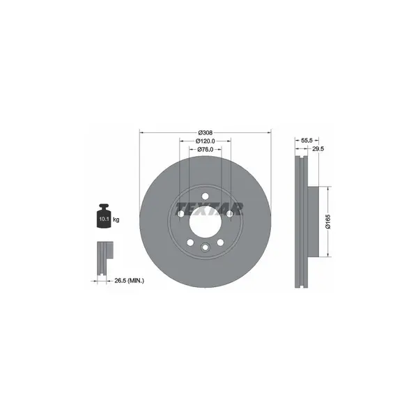 Disc frana TEXTAR 92279505