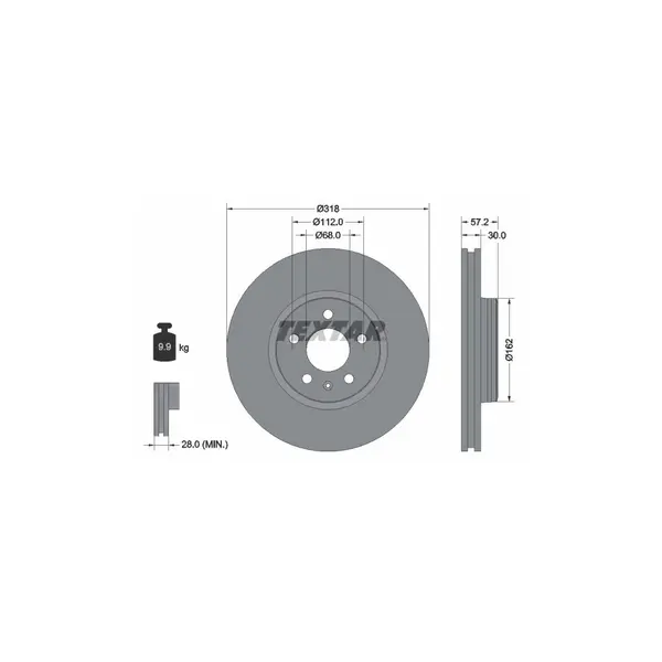 Disc frana TEXTAR 92282705