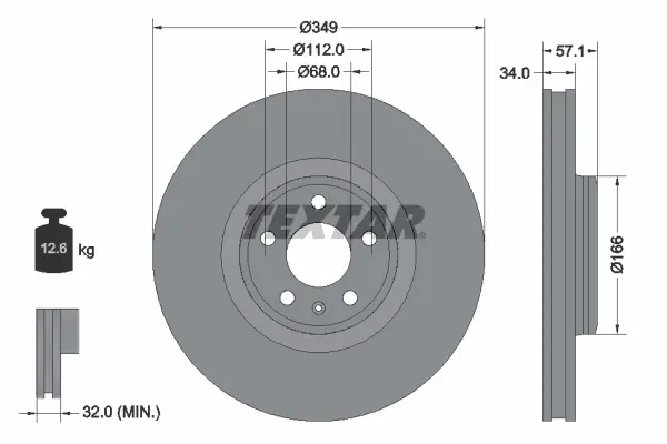 Disc frana TEXTAR 92289305