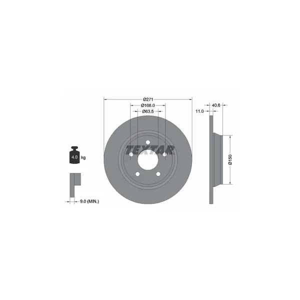 Disc frana TEXTAR 92303503