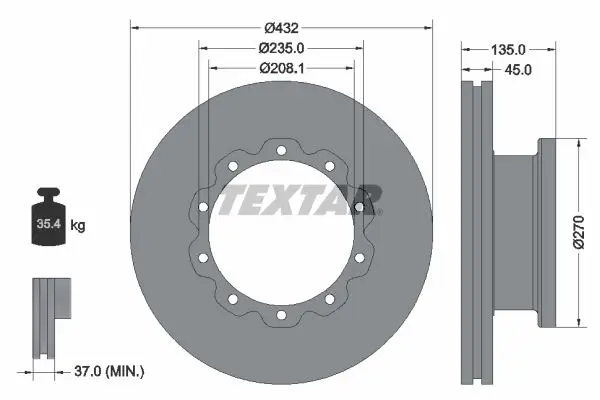 Disc frana TEXTAR 93087000