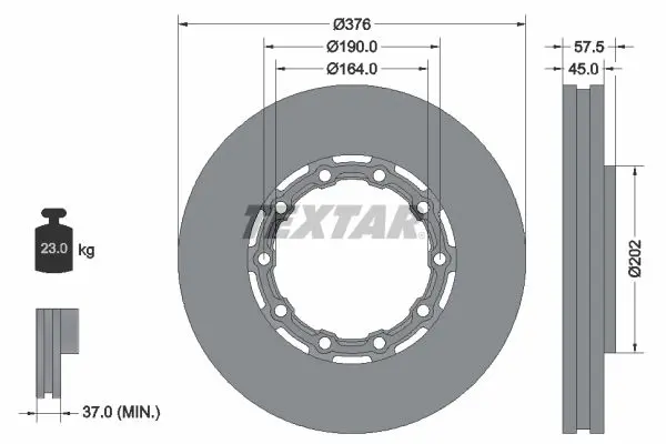 Disc frana TEXTAR 93193400