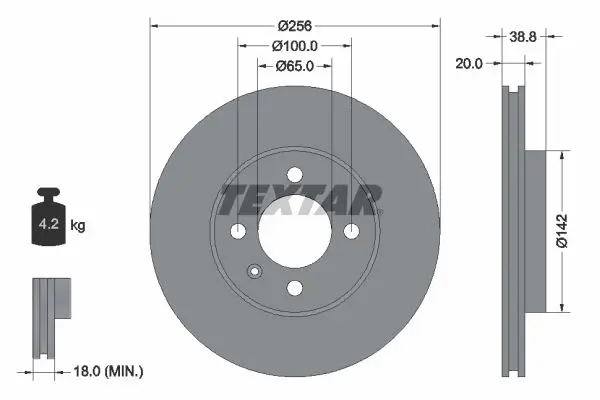 Disc frana TEXTAR PRO 92036803