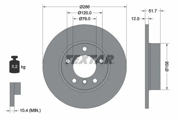 Disc frana TEXTAR PRO 92055503