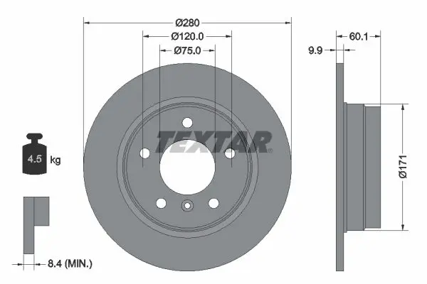 Disc frana TEXTAR PRO 92055703