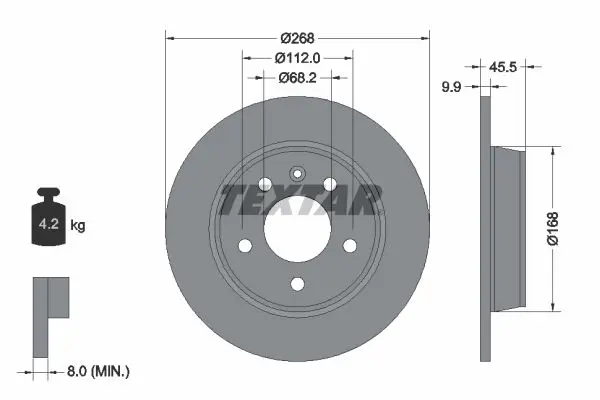Disc frana TEXTAR PRO 92074303