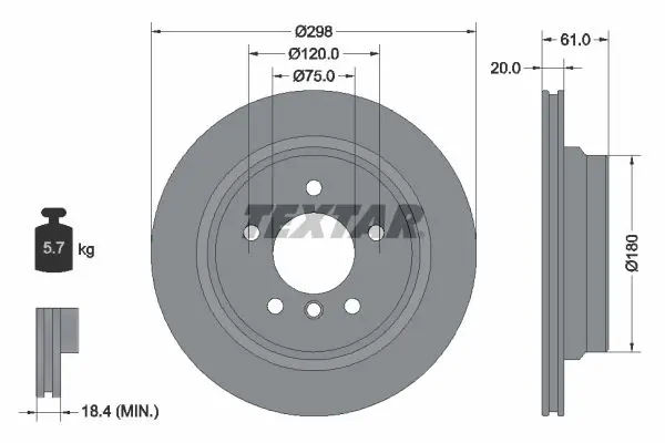 Disc frana TEXTAR PRO 92075103