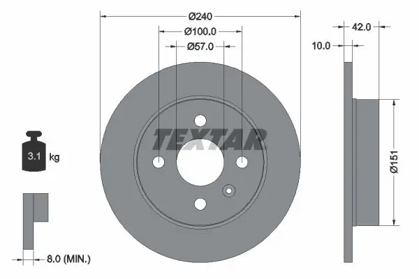 Disc frana TEXTAR PRO 92092003