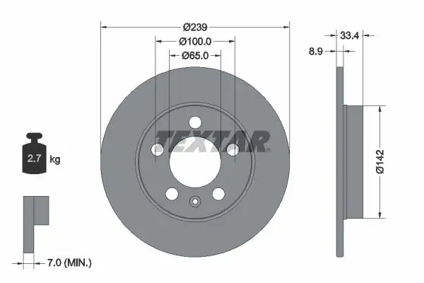 Disc frana TEXTAR PRO 92105803