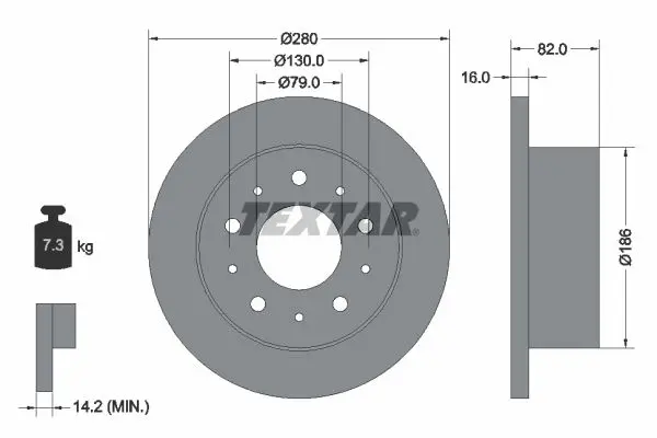 Disc frana TEXTAR PRO 92116203