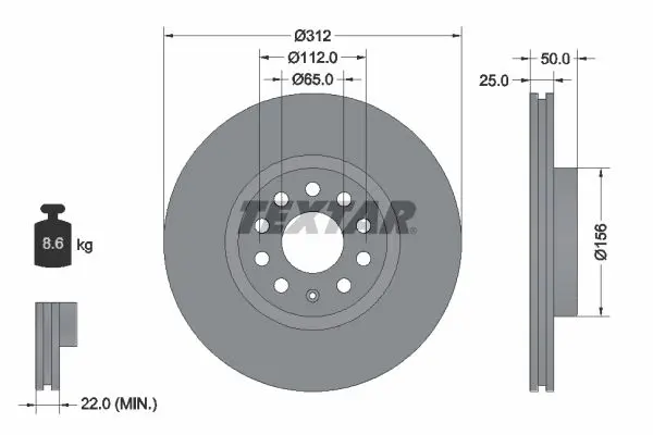 Disc frana TEXTAR PRO+ 92120505