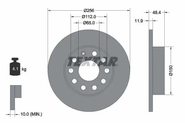 Disc frana TEXTAR PRO 92121103