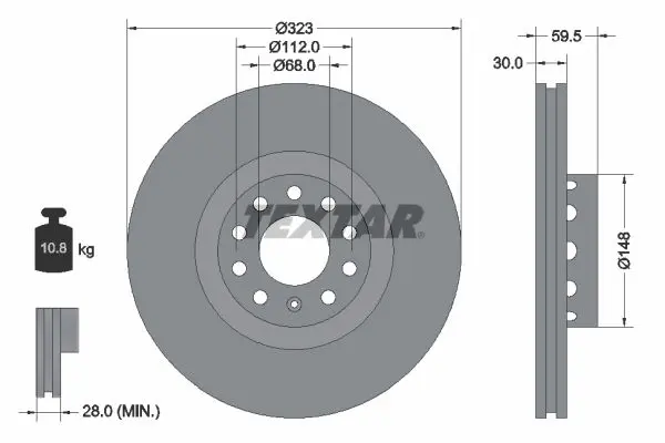 Disc frana TEXTAR PRO 92122103