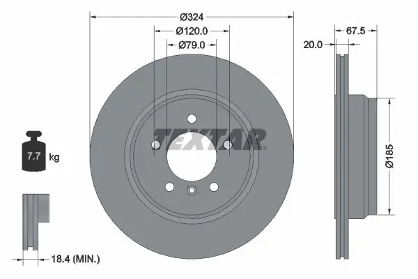 Disc frana TEXTAR PRO 92123103