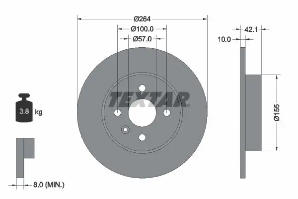 Disc frana TEXTAR PRO 92124703