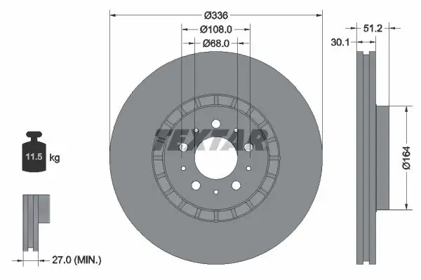 Disc frana TEXTAR PRO+ 92126705