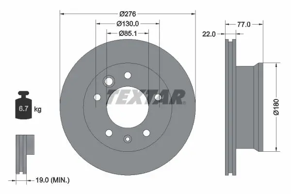 Disc frana TEXTAR PRO 92131503