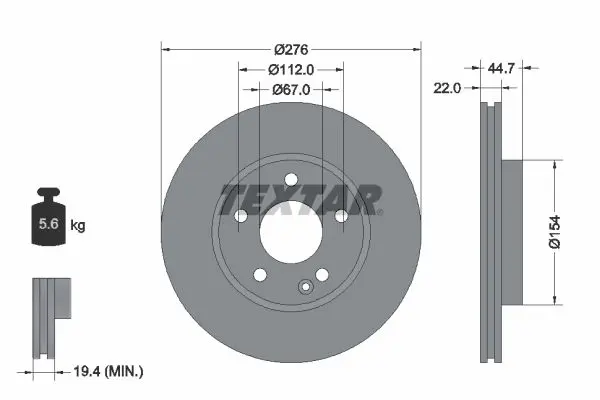 Disc frana TEXTAR PRO 92131903