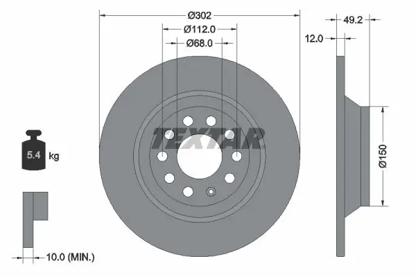 Disc frana TEXTAR PRO 92132503
