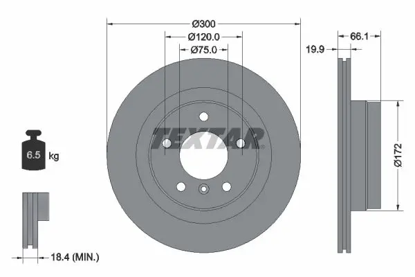 Disc frana TEXTAR PRO 92133003