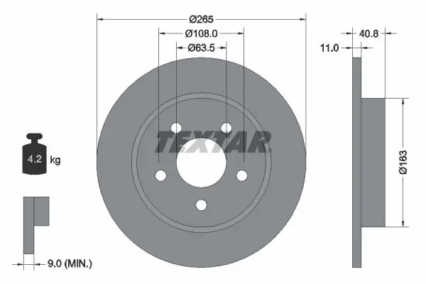 Disc frana TEXTAR PRO 92133703