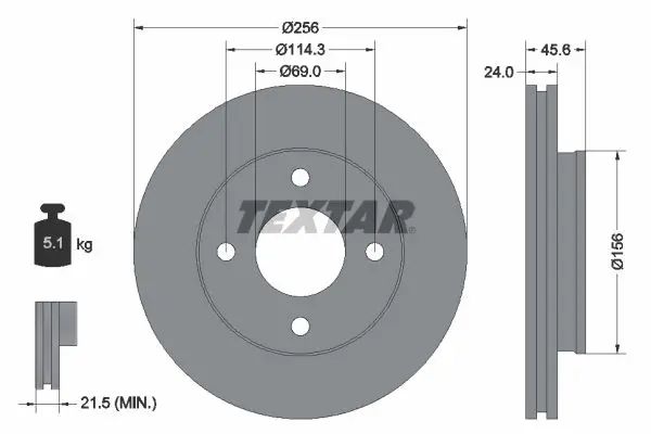 Disc frana TEXTAR PRO 92134803