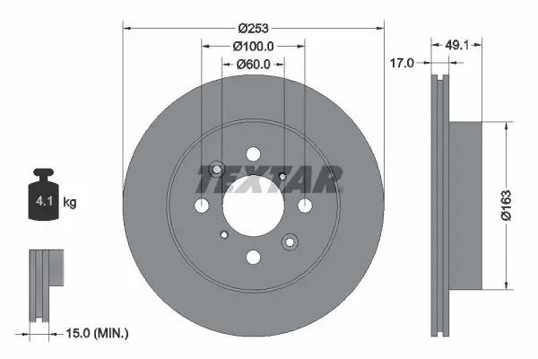 Disc frana TEXTAR PRO 92135303