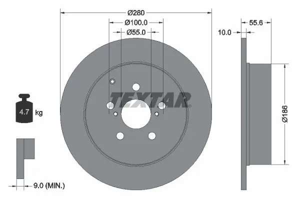 Disc frana TEXTAR PRO 92135703