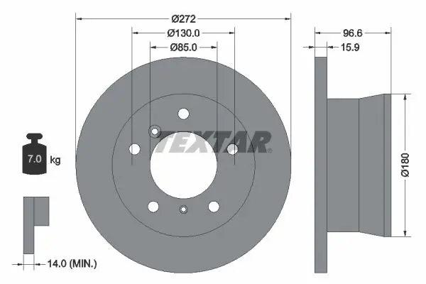 Disc frana TEXTAR PRO 92137603