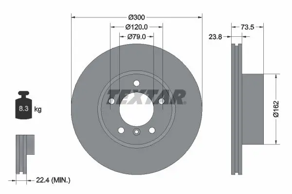 Disc frana TEXTAR PRO+ 92137705