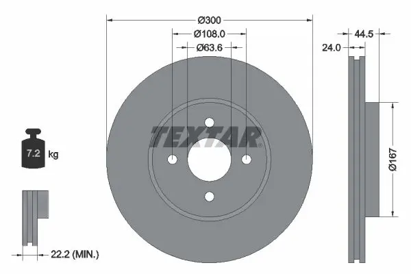 Disc frana TEXTAR PRO 92139903