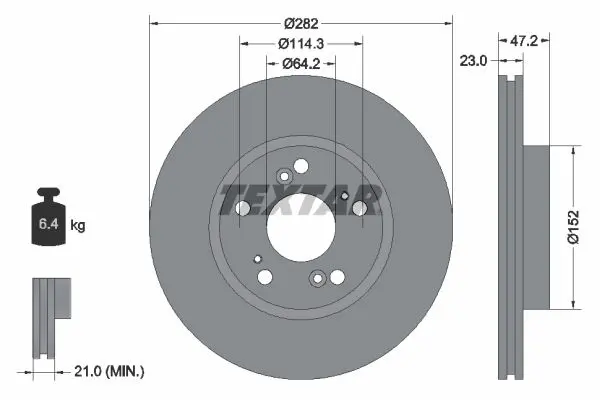 Disc frana TEXTAR PRO 92144403