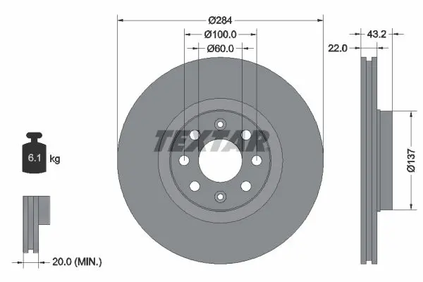 Disc frana TEXTAR PRO 92145803